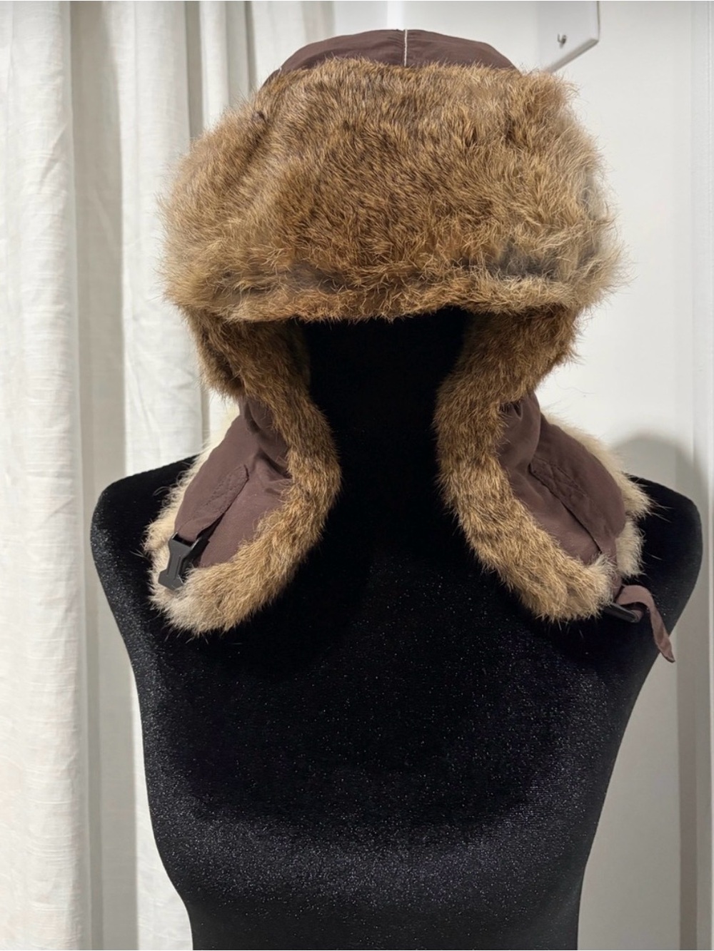 Women's Brown Faux Fur Trapper Hat - Cozy Winter Earflap Cap